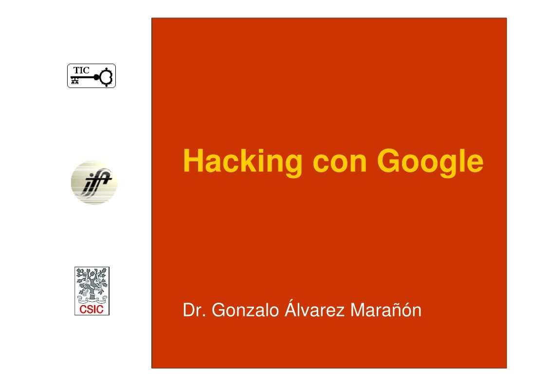 Imágen de pdf Hacking con Google
